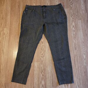 Baccini Womens Jeans - Snake Print - Size 20W - Brown w/ Black spots - Stretch